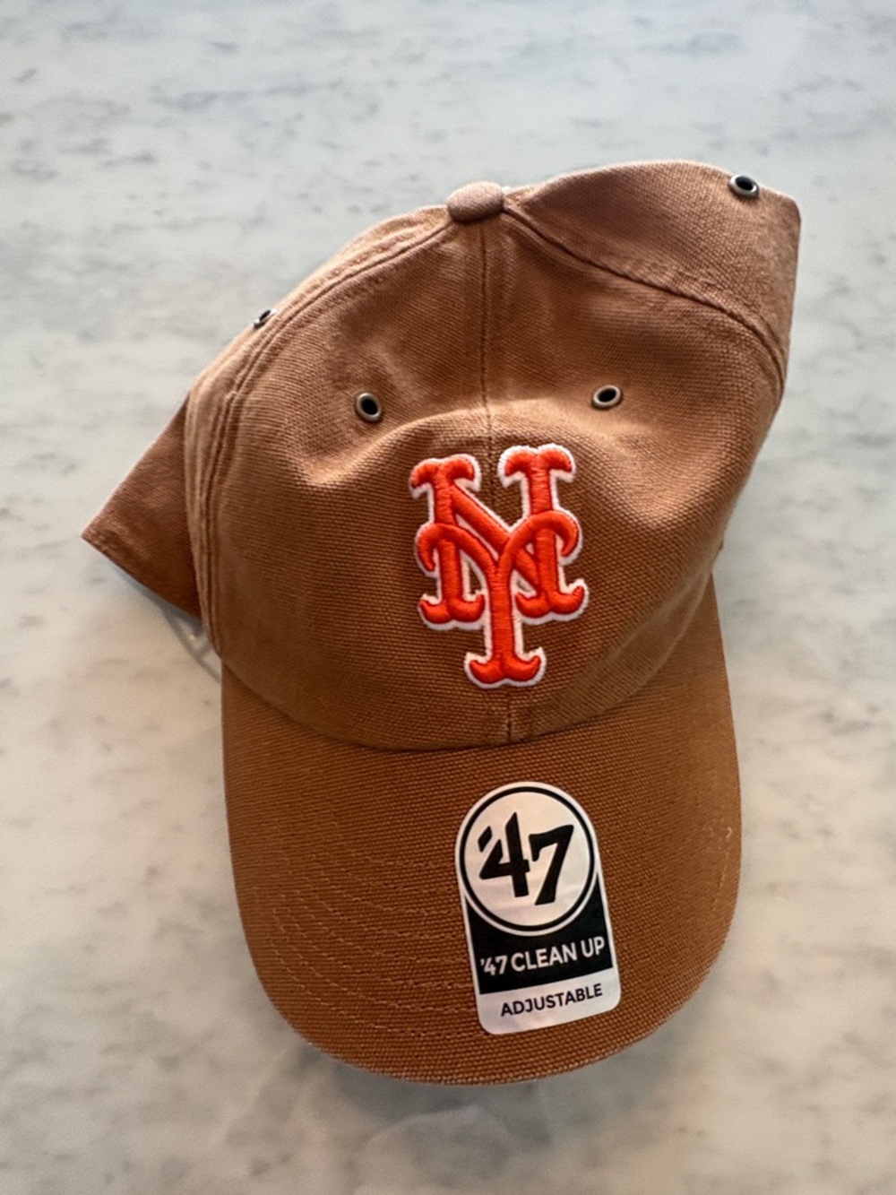 '47 Brown New York Mets Cap with Orange Logo Patch